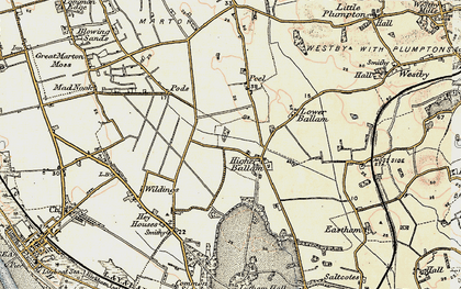 Old map of Higher Ballam in 1903