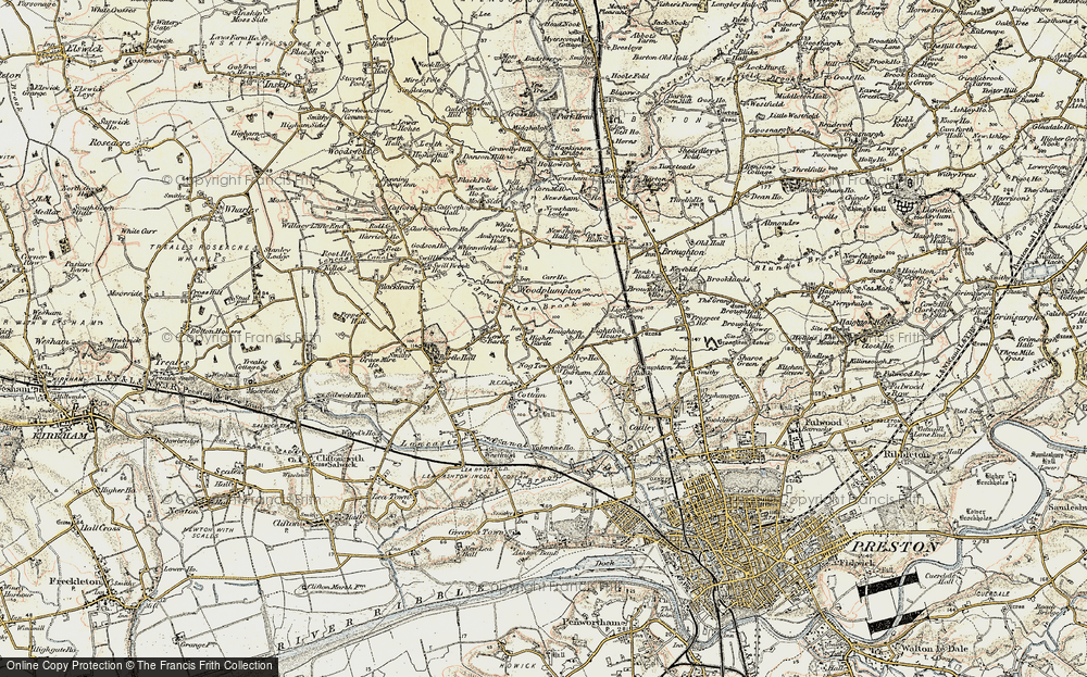 Old Map of Higher Bartle, 1903 in 1903