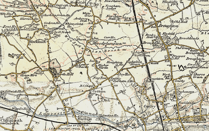 Old map of Higher Bartle in 1903