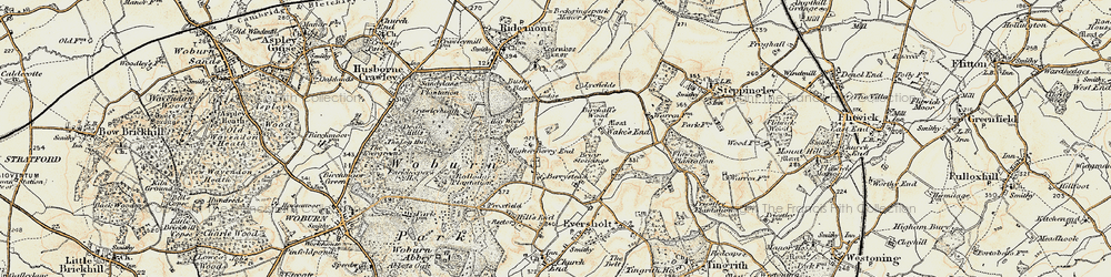 Old map of Higher Berry End in 1898-1901