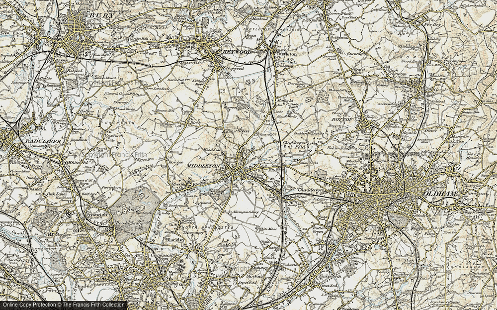 Old Map of Higher Boarshaw, 1903 in 1903