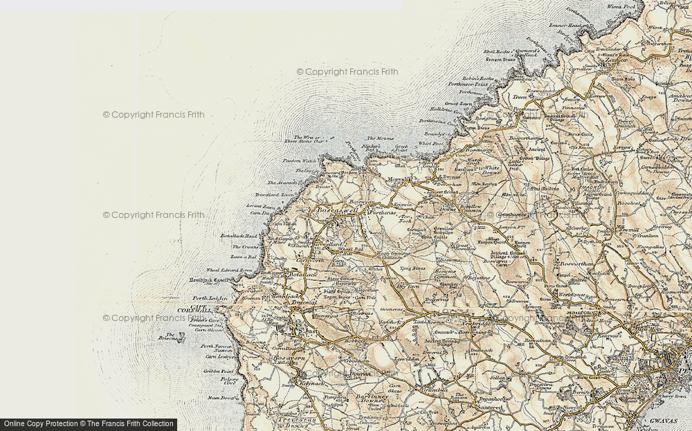Old Map of Higher Boscaswell, 1900 in 1900