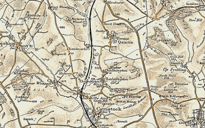 Old map of Higher Chalmington in 1899