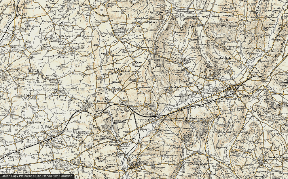 Old Map of Higher Cheriton, 1898-1900 in 1898-1900