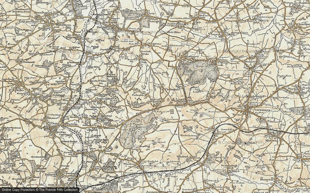 Old Map of Higher Chillington, 1898-1899 in 1898-1899