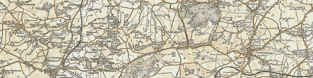 Old map of Higher Chillington in 1898-1899