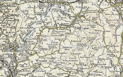 Old map of Higher Chisworth in 1903