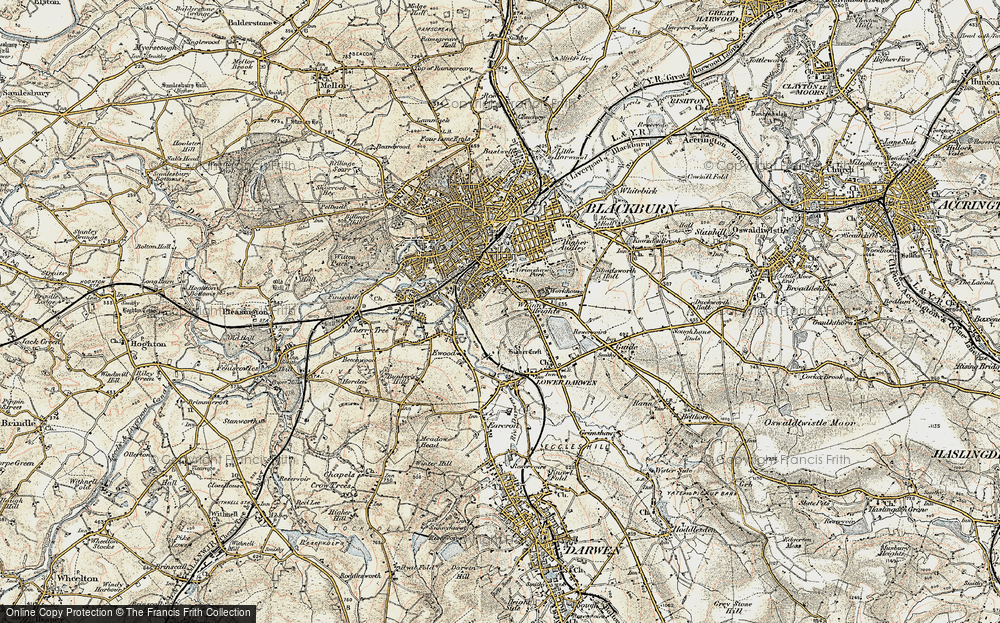 Old Map of Higher Croft, 1903 in 1903