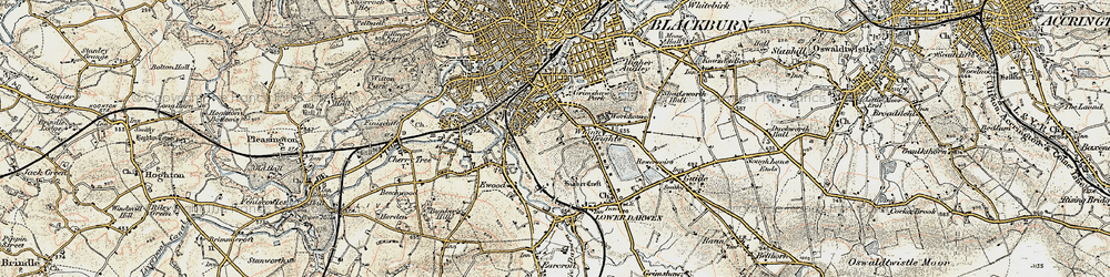 Old map of Higher Croft in 1903