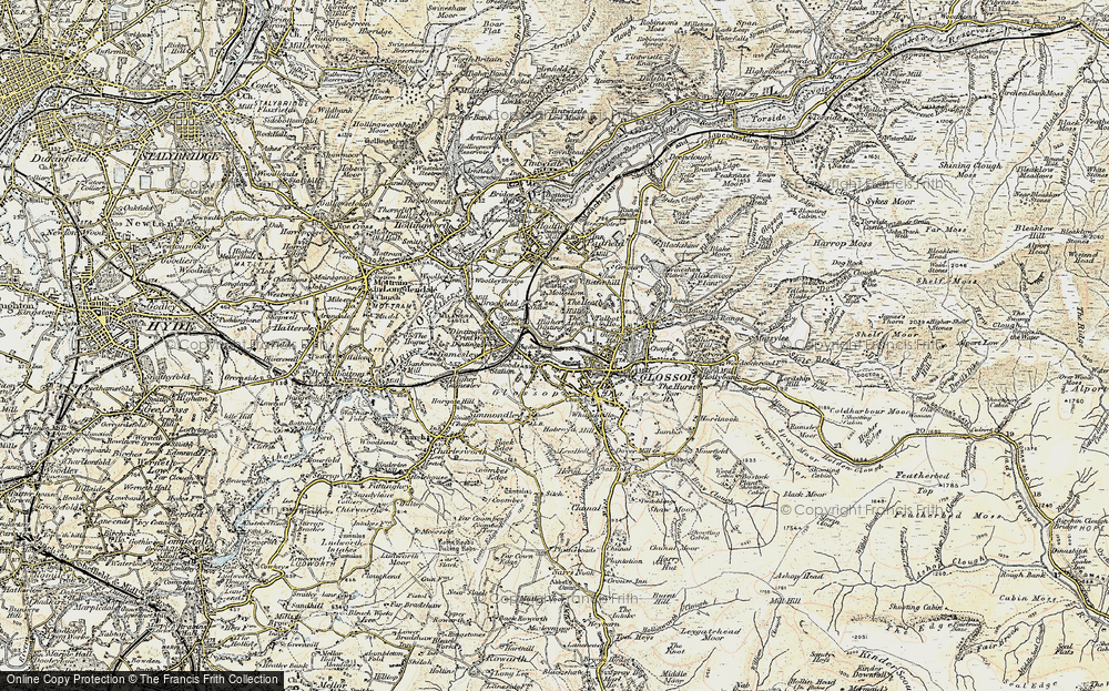 Old Map of Higher Dinting, 1903 in 1903