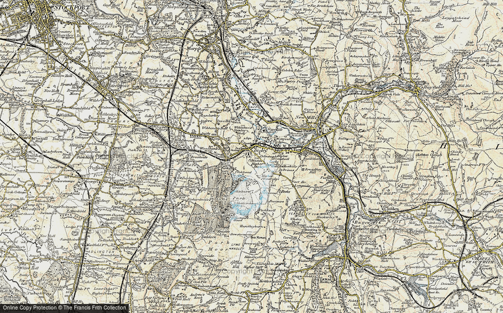 Old Map of Higher Disley, 1902-1903 in 1902-1903