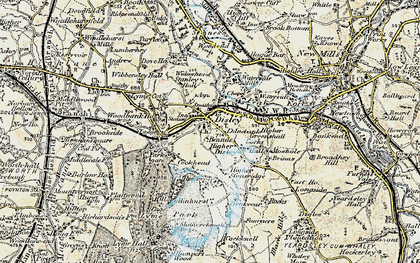 Old map of Higher Disley in 1902-1903