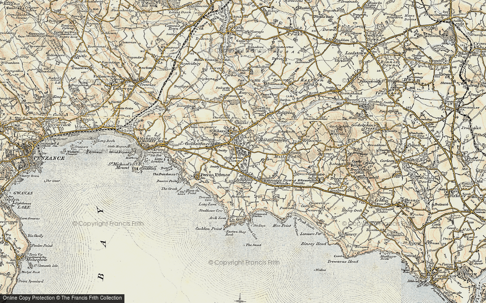 Old Map of Higher Downs, 1900 in 1900
