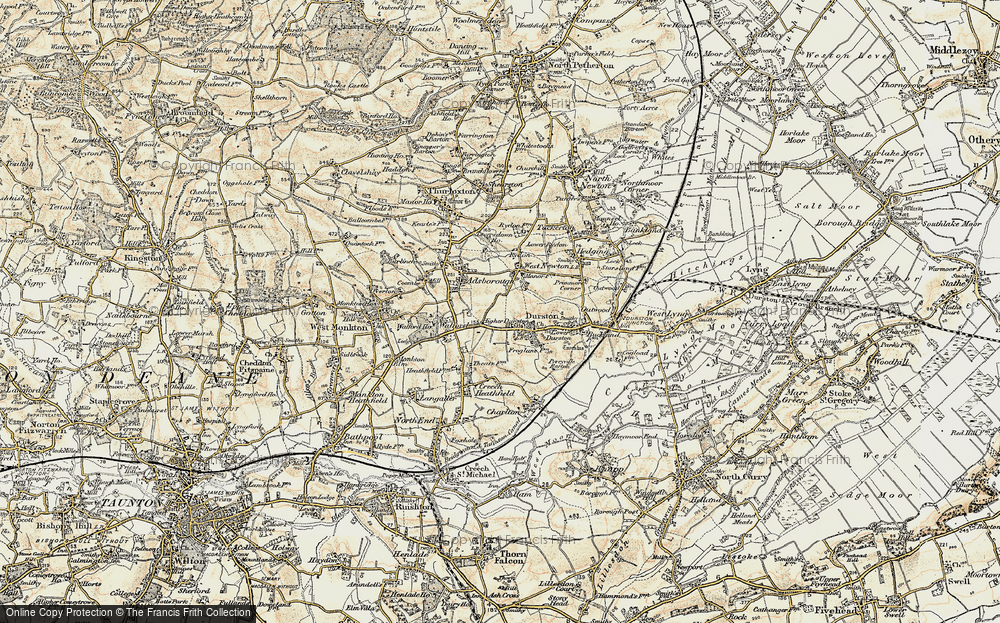 Old Map of Higher Durston, 1898-1900 in 1898-1900