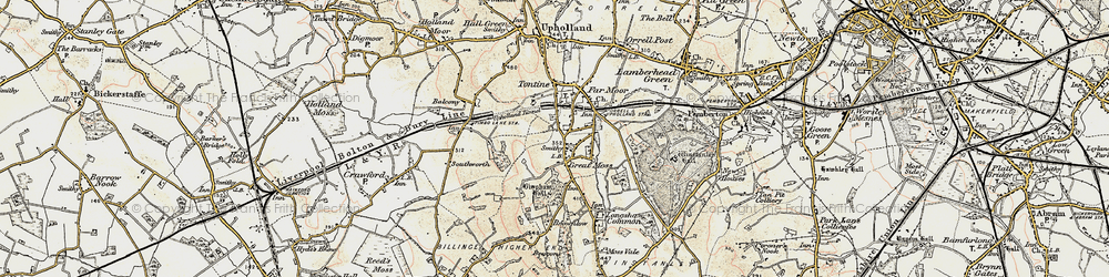 Old map of Upholland Sta in 1903