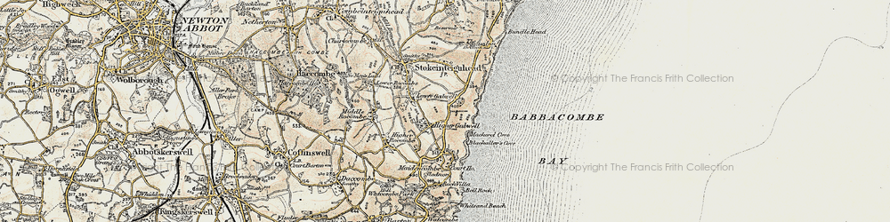 Old map of Higher Gabwell in 1899