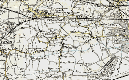 Old map of Higher Green in 1903
