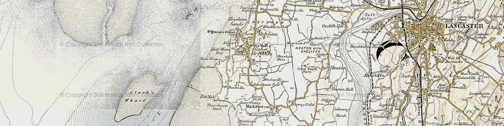 Old map of Higher Heysham in 1903-1904