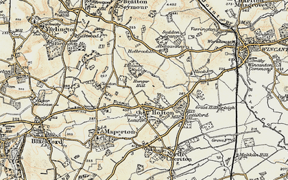 Old map of Higher Holton in 1899