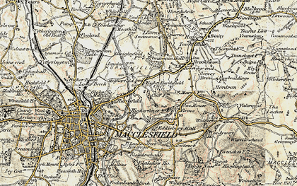 Old map of Eddisbury Hall in 1902-1903