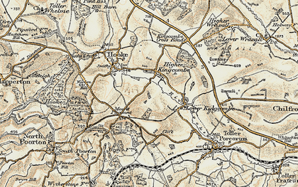 Old map of Higher Kingcombe in 1899