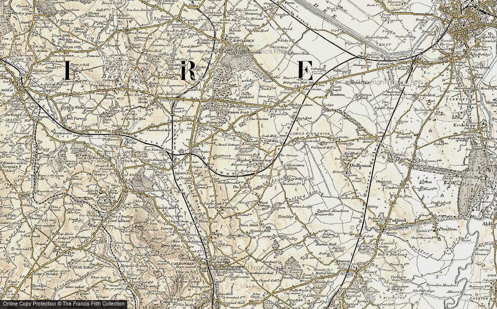 Old Map of Higher Kinnerton, 1902-1903 in 1902-1903