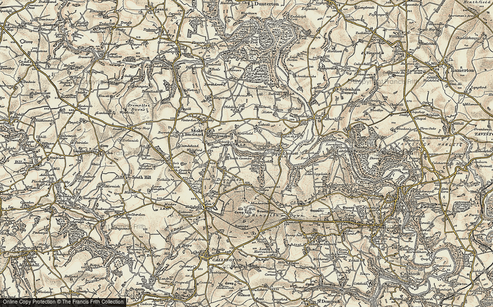 Old Map of Higher Land, 1899-1900 in 1899-1900