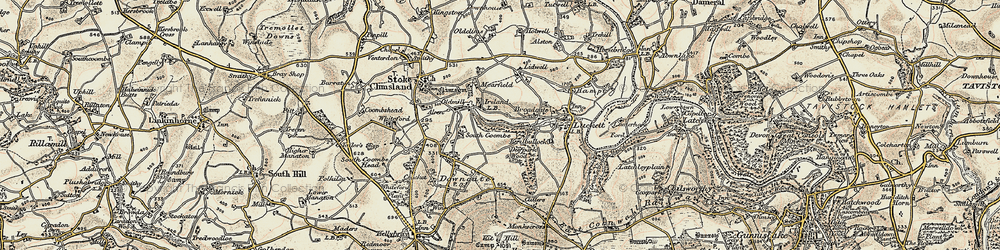 Old map of Higher Land in 1899-1900