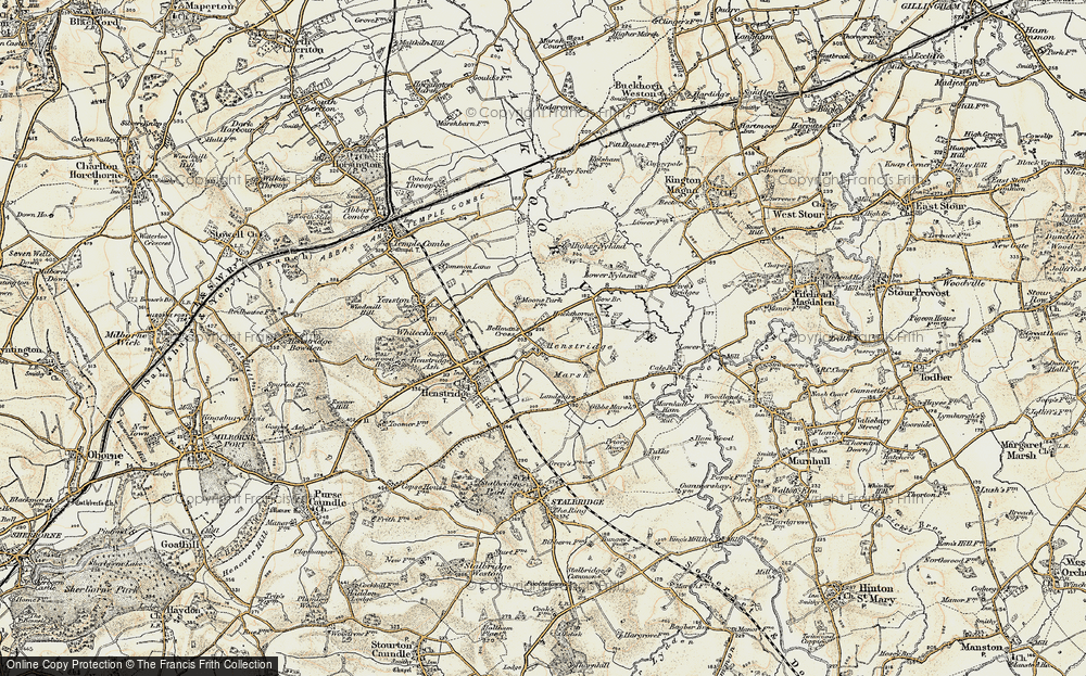 Old Map of Higher Marsh, 1897-1909 in 1897-1909