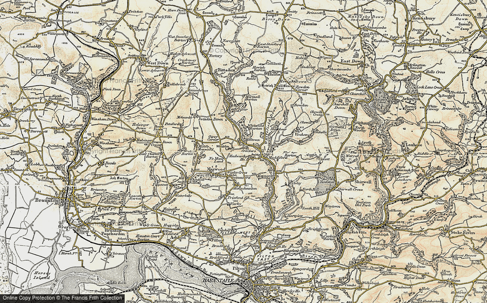 Old Map of Higher Muddiford, 1900 in 1900