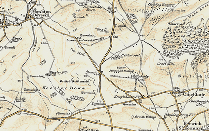 Old map of Higher Pertwood in 1897-1899