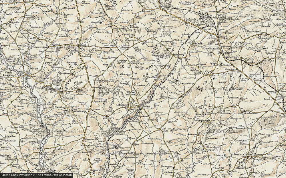 Old Map of Historic Map covering Berrington in 1900