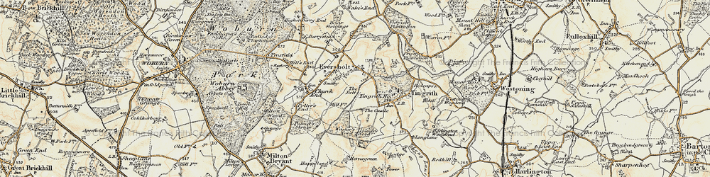 Old map of Higher Rads End in 1898-1899