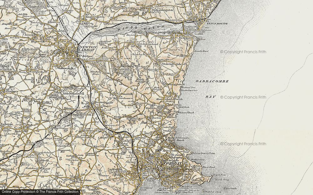 Old Map of Higher Rocombe Barton, 1899 in 1899
