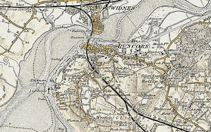 Old map of Higher Runcorn in 1902-1903