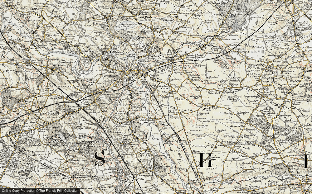 Old Map of Higher Shurlach, 1902-1903 in 1902-1903