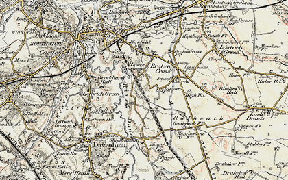 Old map of Higher Shurlach in 1902-1903
