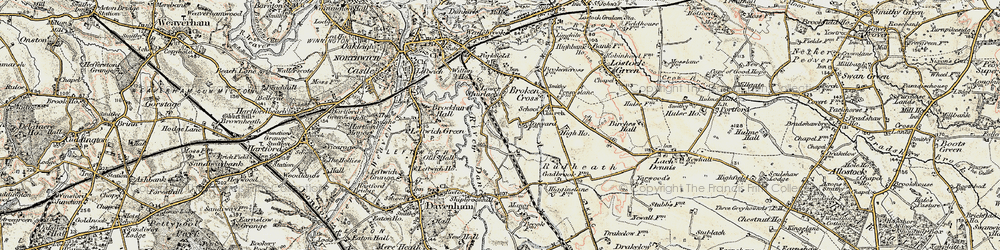 Old map of Higher Shurlach in 1902-1903