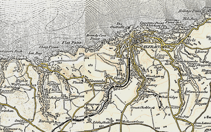 Old map of Higher Slade in 1900