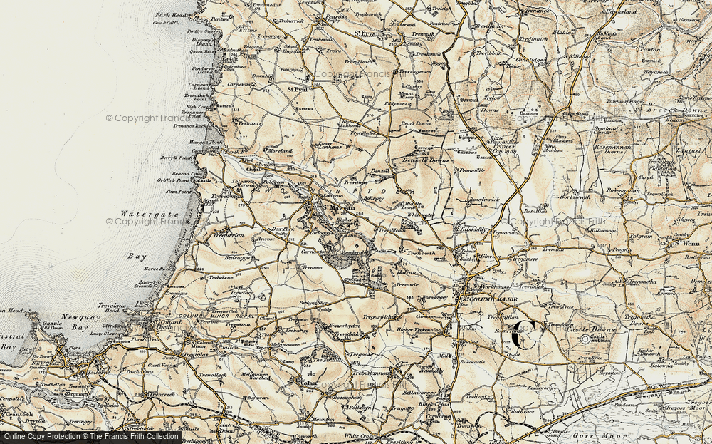 Old Map of Higher Tolcarne, 1900 in 1900