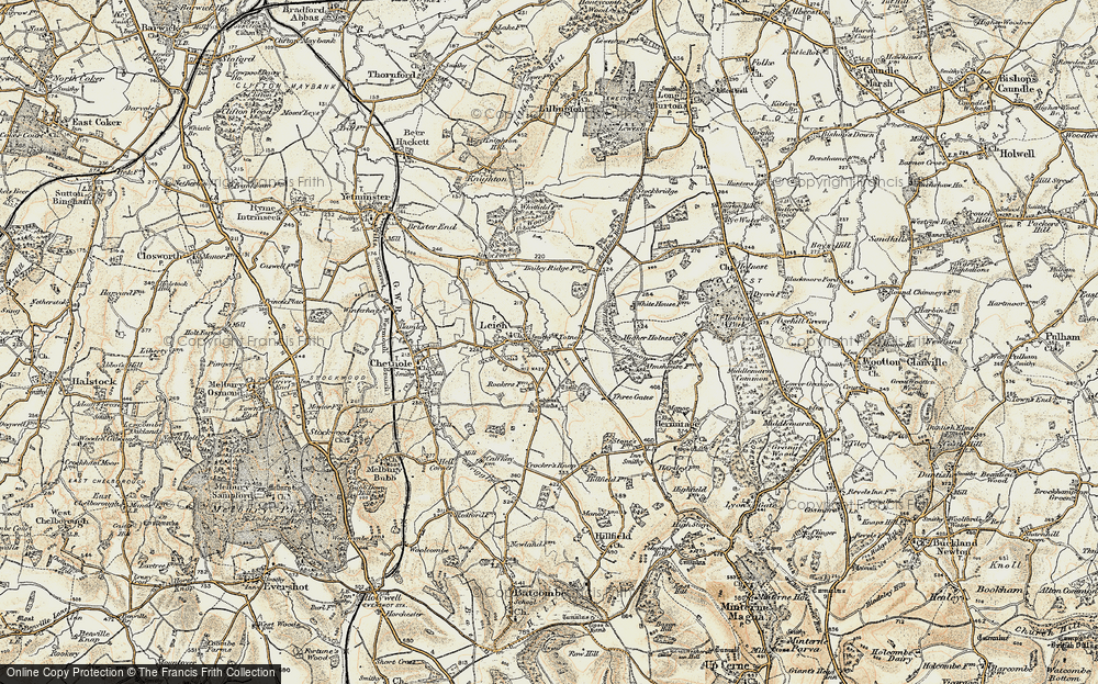 Old Map of Historic Map covering Stockbridge Oak in 1899
