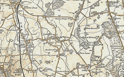 Old map of Higher Totnell in 1899
