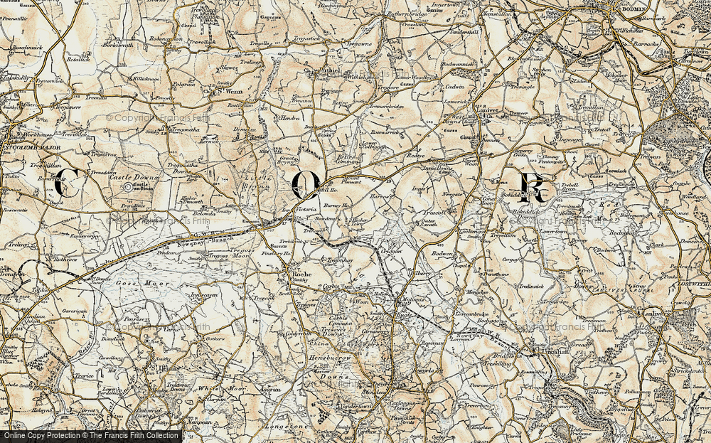 Old Map of Historic Map covering Bawdens in 1900