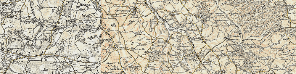 Old map of Preston in 1898-1900