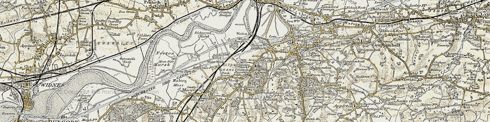 Old map of Higher Walton in 1902-1903