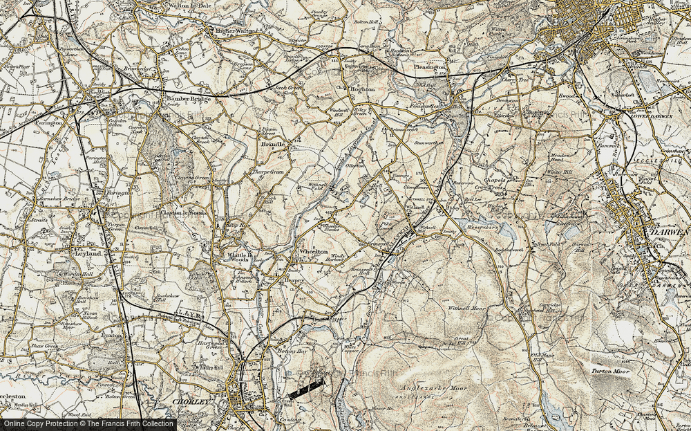 Old Map of Higher Wheelton, 1903 in 1903