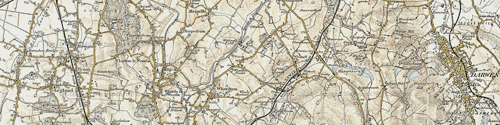 Old map of Higher Wheelton in 1903