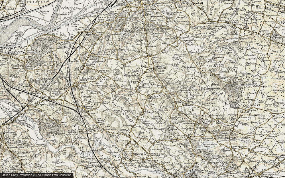 Old Map of Higher Whitley, 1902-1903 in 1902-1903