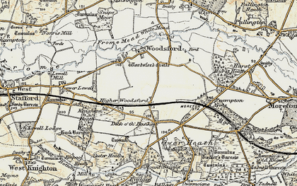 Old map of Higher Woodsford in 1899-1909