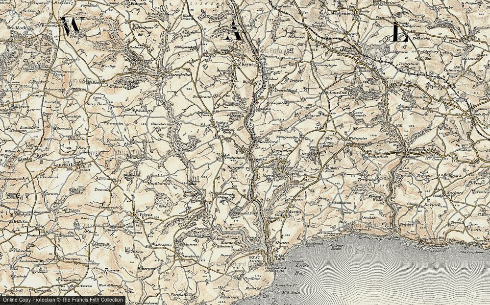 Old Map of Highercliff, 1900 in 1900